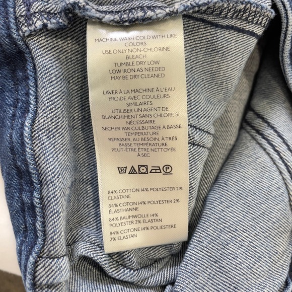 PILCRO by Anthropologie Slim 70s High-Rise Crop Women's Wide Leg Jeans Blue 31P - Picture 7 of 12